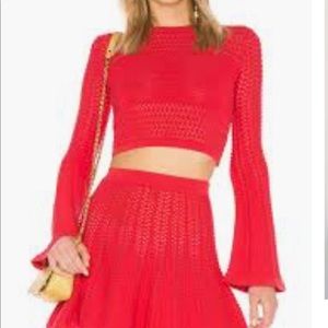 LPA Top 242 (Revolve) Red Crochet Top